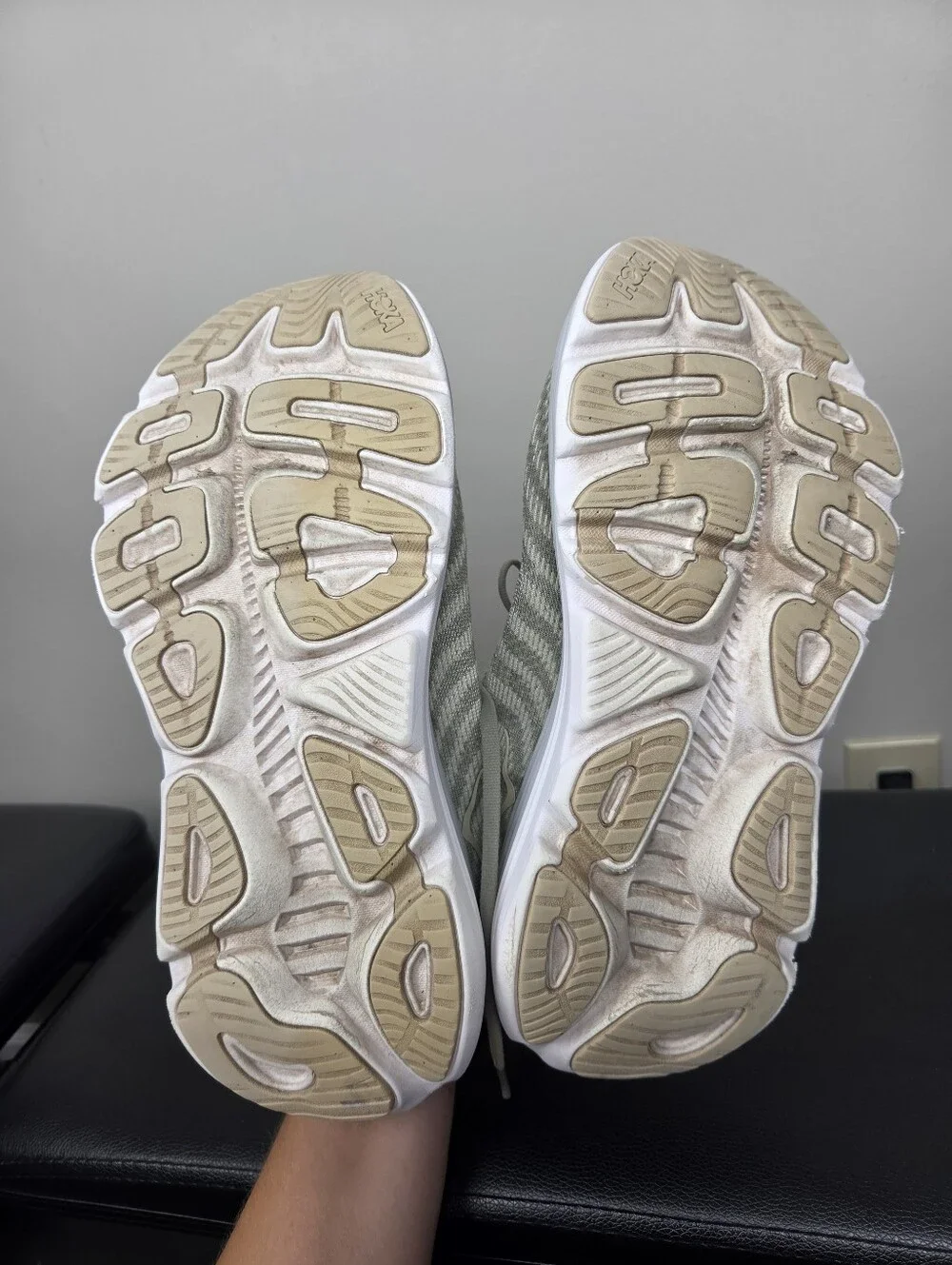 Hoka One One Gaviota 5 Mens 8.5 Cushion Stability Running Walking Shoes Green